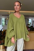 Made in Italy Santos Artist Smock Olive
